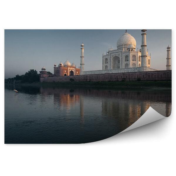 Samolepící fototapeta Taj Mahal architektura voda ptáci