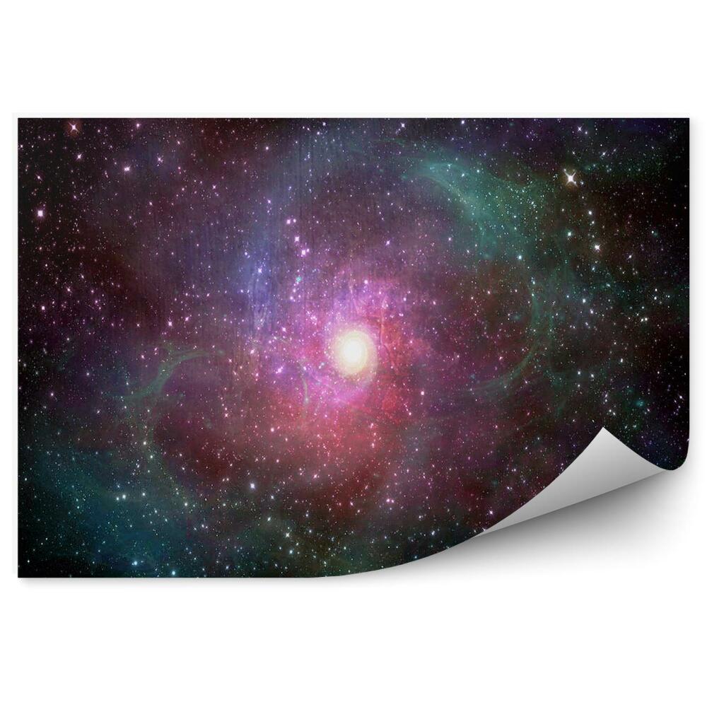 Fototapeta na zeď Růžová spirála galaxie hvězdy vzor abstraktní