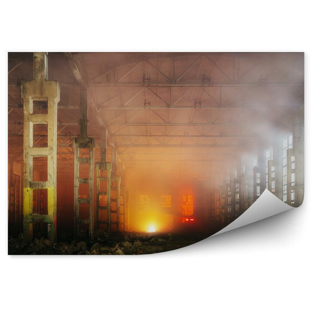 Fototapeta na zeď Továrna požární kouř světlo