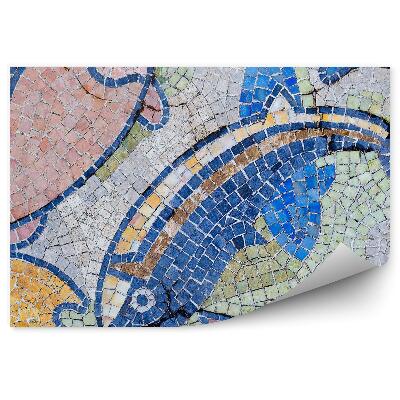 Fototapeta na zeď Mozaika barvy ryb vzor vintage kostka