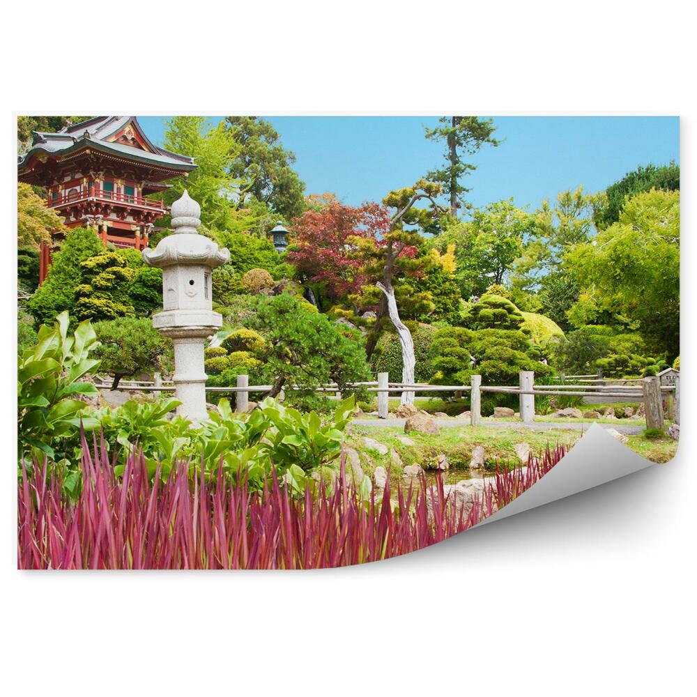 Fototapeta na zeď Vegetace stromů japonské čajové zahrady