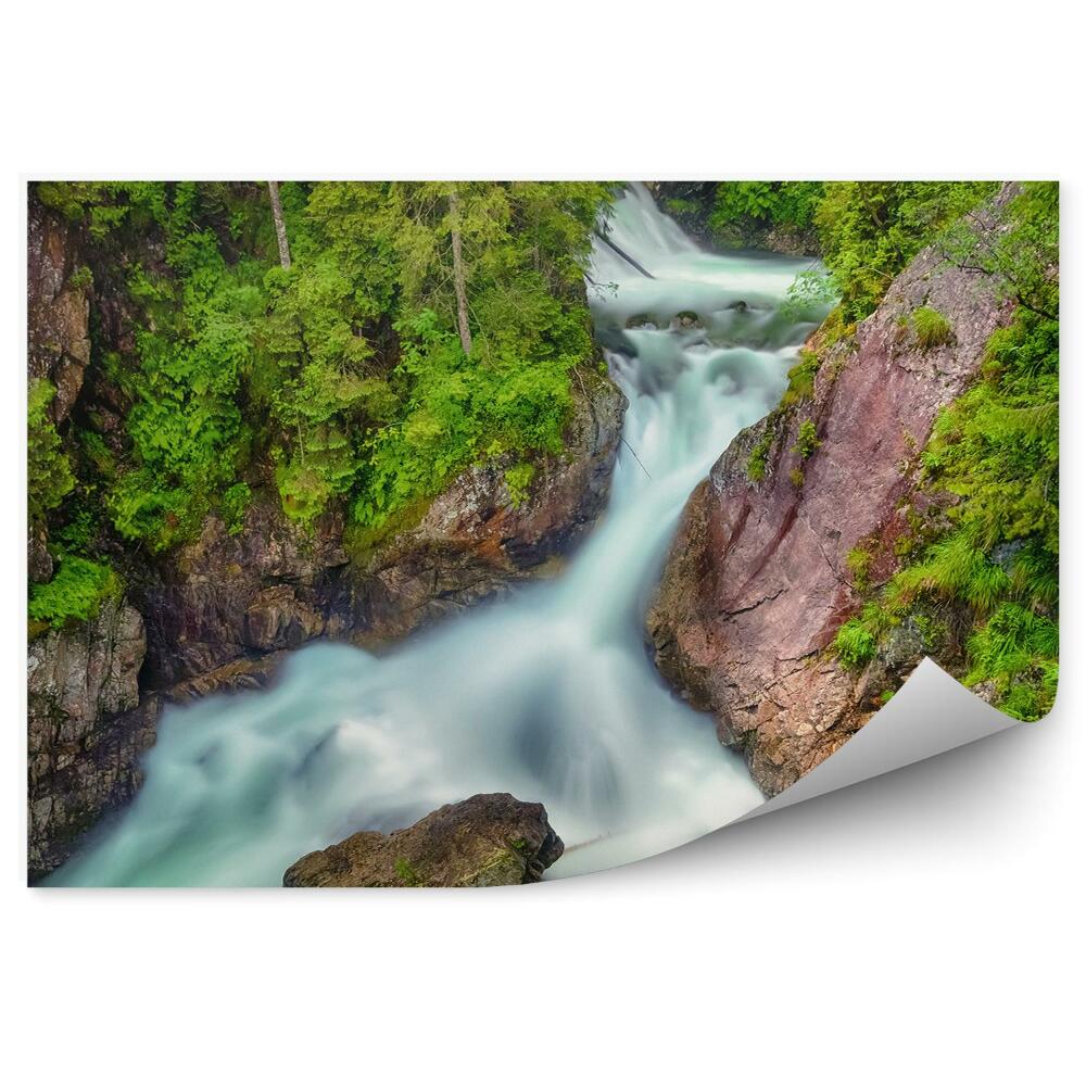 Fototapeta Vodopády voda skály stromy