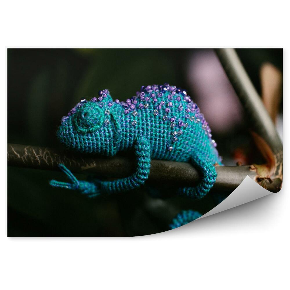 Fototapeta Chameleon vlnkovaný na větvičce