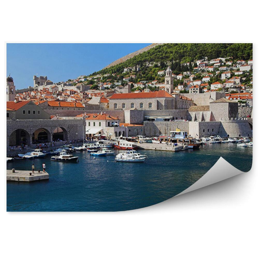Samolepící tapeta Pevnost svatého Jana Dubrovník staré město moře Chorvatsko