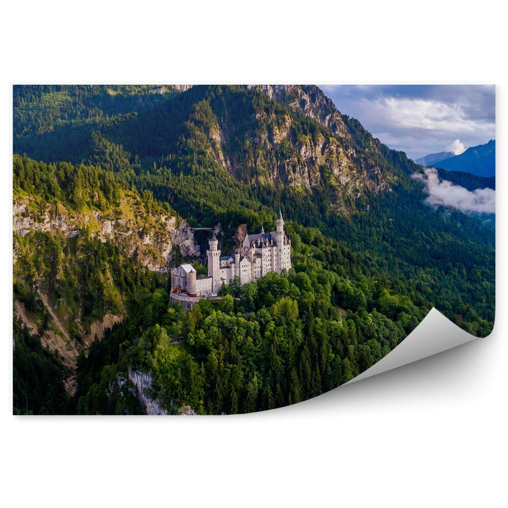 Fototapeta na zeď Zámek Neuschwanstein Německo Bavorské Alpy mrak obloha