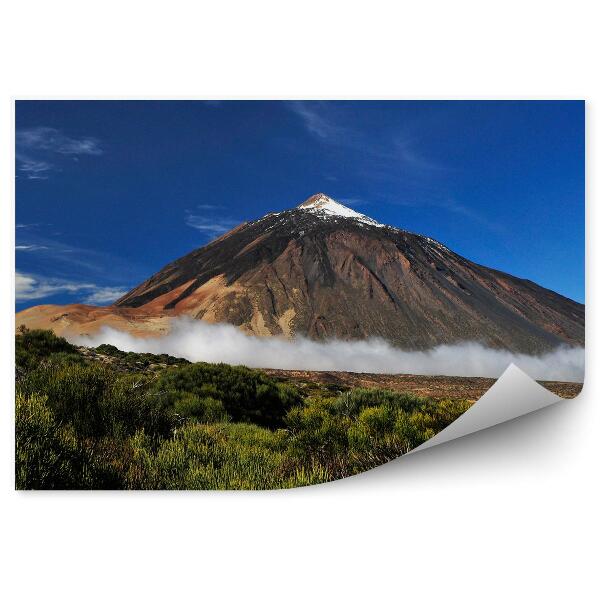 Samolepící fototapeta Sopka Teide stromy mlha obloha mraky