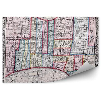 Fototapeta na zeď Stará mapa Filadelfie