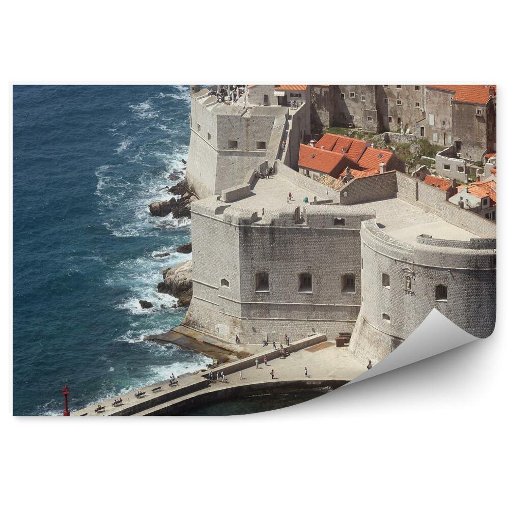Tapeta Dubrovník přístav lodě hory moře