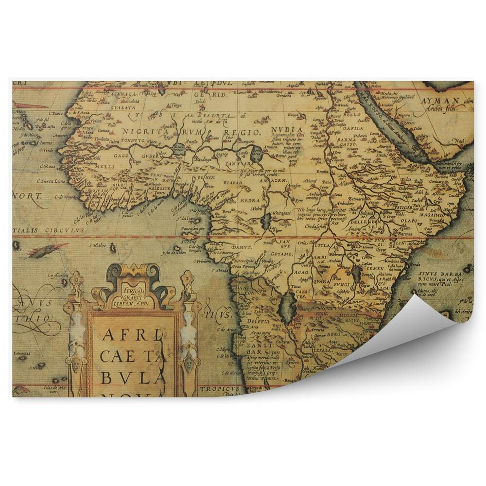 Fototapeta Stará mapa Afriky