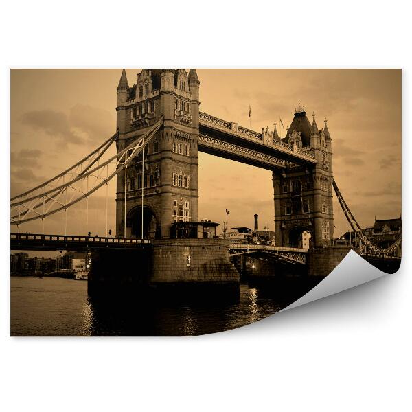 Samolepící fototapeta Londýnský sépiový Tower Bridge