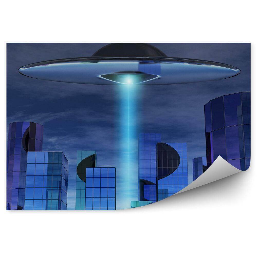 Fototapeta Planeta Země UFO 3D nebe hvězdy