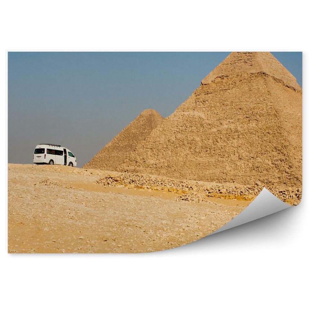 Samolepící fototapeta Turistická dodávka Pyramidy v Gíze