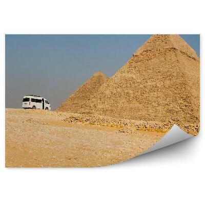 Samolepící fototapeta Turistická dodávka Pyramidy v Gíze