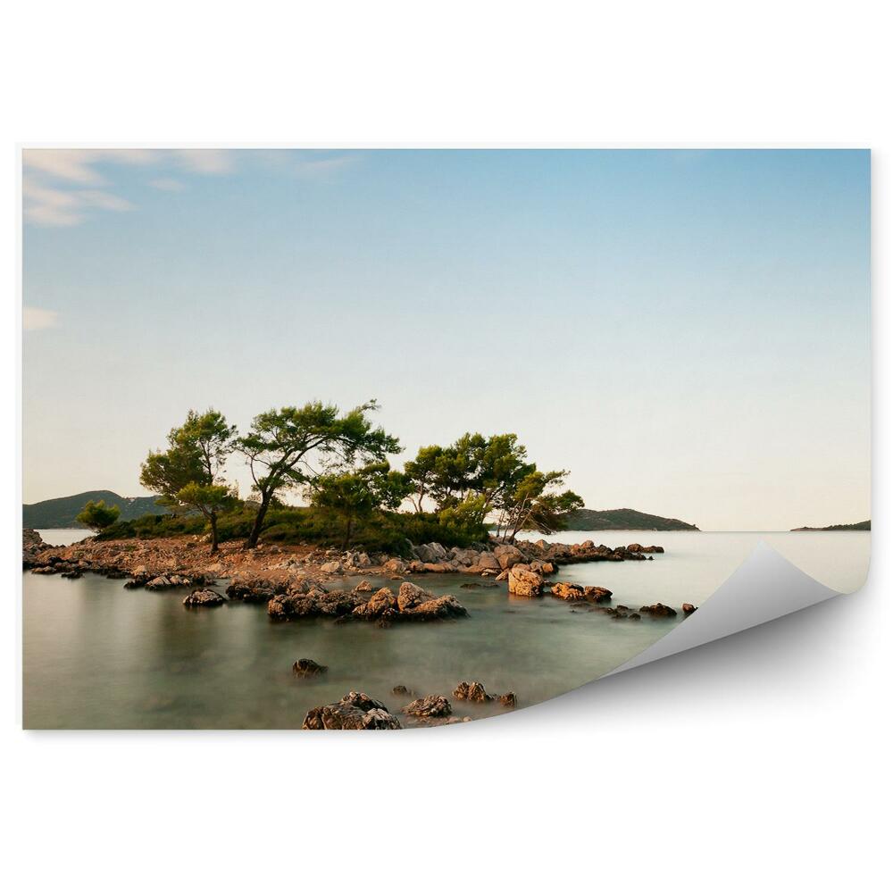 Samolepící fototapeta Ostrovy jachty Island oceán stromy nebe