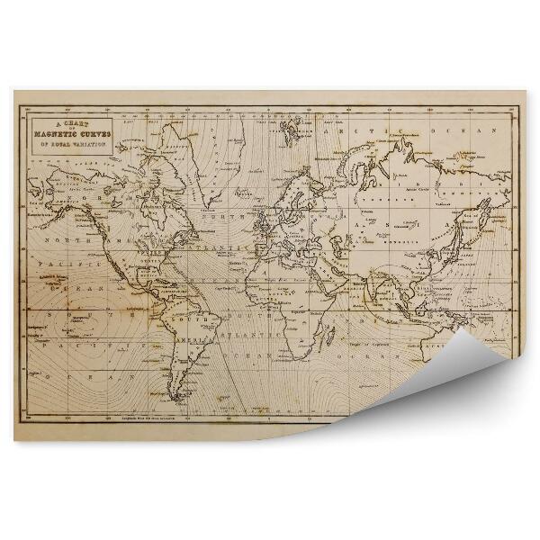 Fototapeta na zeď Stará mapa světa