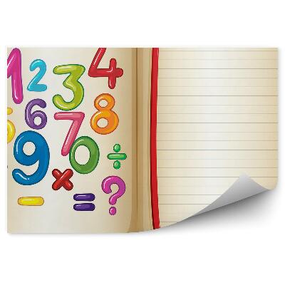 Fototapeta na zeď Matematický sešit čísla čísla děti škola