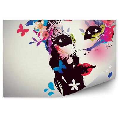 Samolepící fototapeta Dívka s maskou