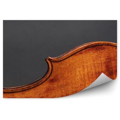 Fototapeta Tvar nástroje housle na šedém pozadí dřeva