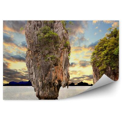 Fototapeta na zeď Thajsko skalní sráz zatažená obloha ostrov