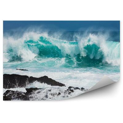 Samolepící fototapeta Vlny na skalách