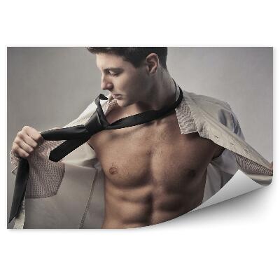 Samolepící fototapeta Mužské svalnaté tělo tričko