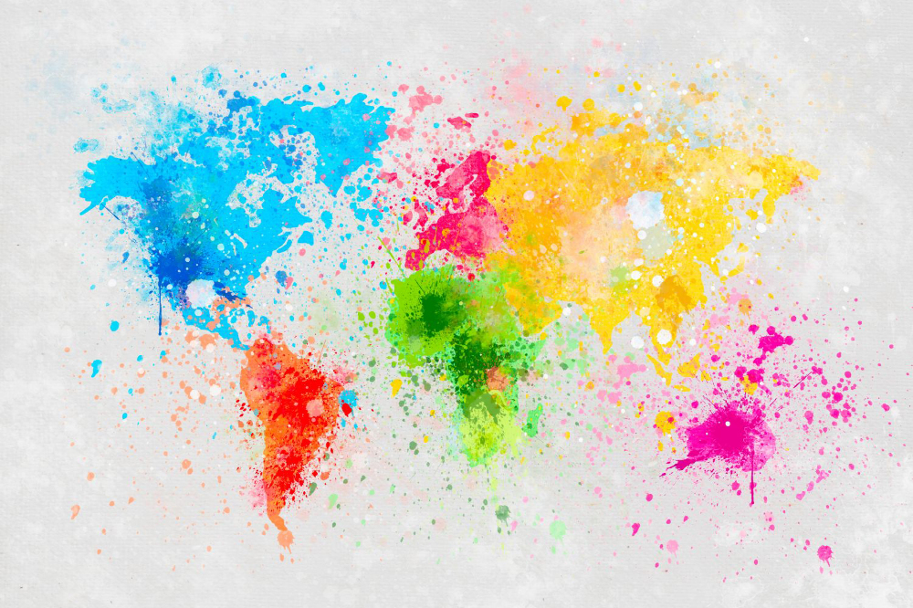 Fototapeta Obrázek barevné mapy světa
