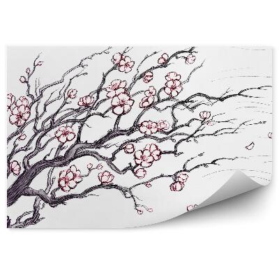 Samolepící fototapeta Obrázek květy třešně