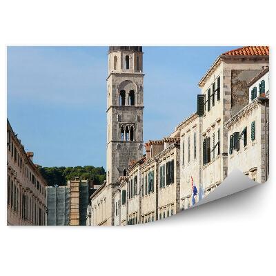 Fototapeta Chorvatsko budovy vlajky obloha věž