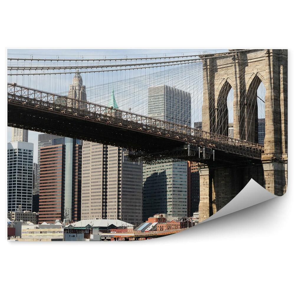 Tapeta na zeď Manhattan mrakodrapy Hudson River Brooklyn Bridge New York City
