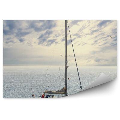 Fototapeta na zeď Modrá voda jachta maják nebe