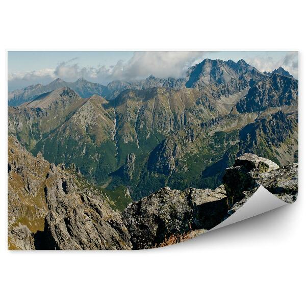 Samolepící fototapeta Tatry Kriváň obloha mraky