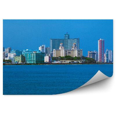 Fototapeta Letecký pohled mrakodrapy Kanárské ostrovy nebe mraky stromy