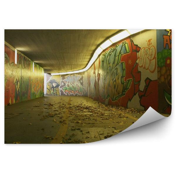 Fototapeta Podzemní chodba graffiti