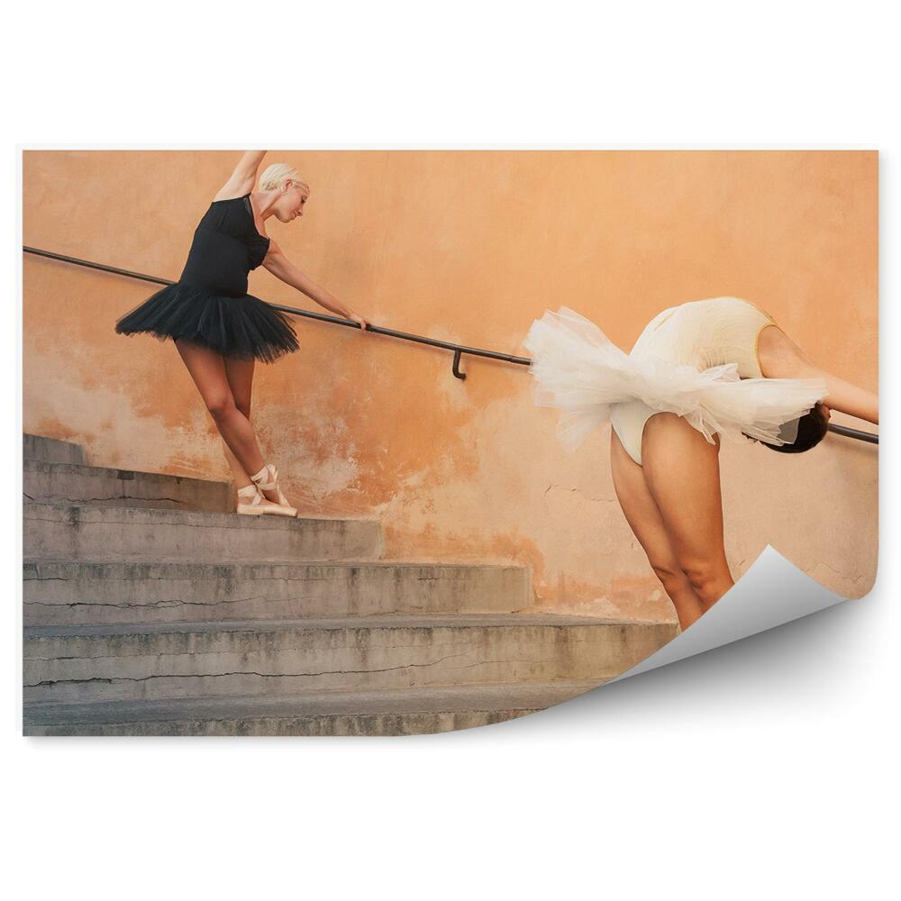 Fototapeta na zeď Baletka tanečnice žena schody město
