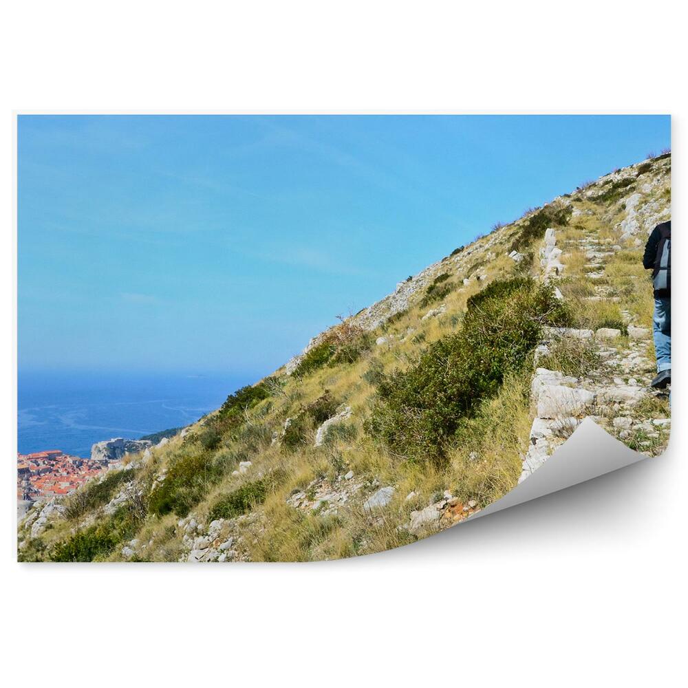Fototapeta Svatojánská pevnost stavby lodě nebe moře stromy Dubrovník