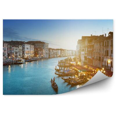 Fototapeta Canal Grande Benátky budovy lodě světla Itálie