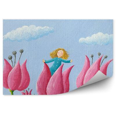 Fototapeta Tulipány s hlemýžděm Thumbelina