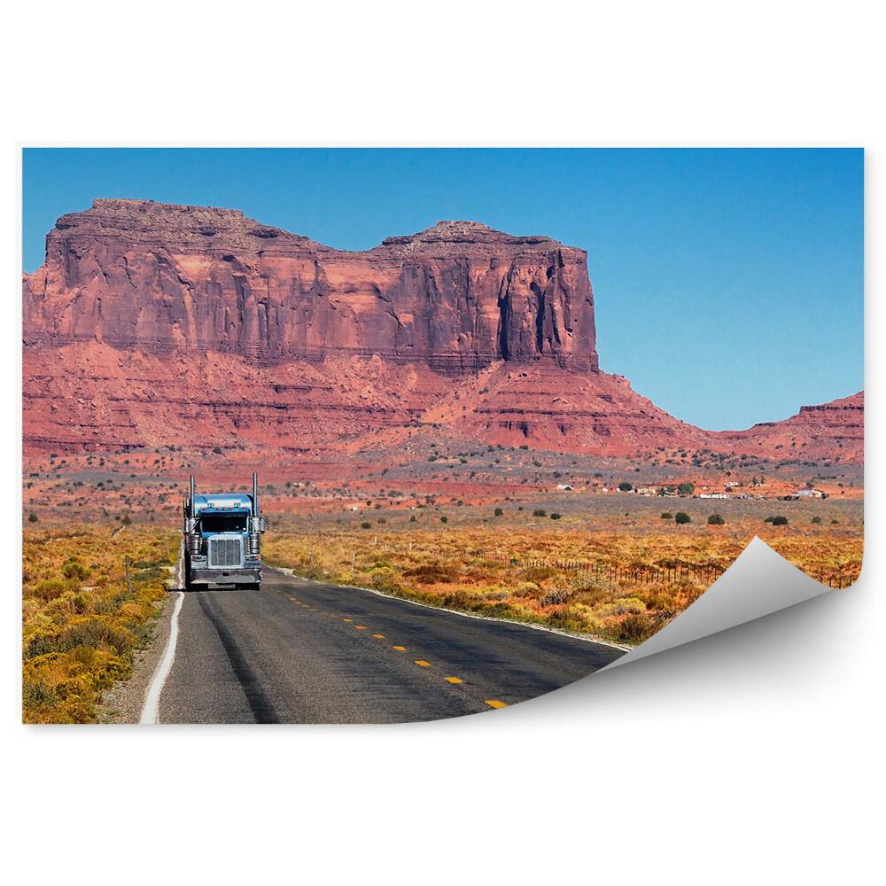 Fototapeta Arizona silnice skály tráva nákladní auto
