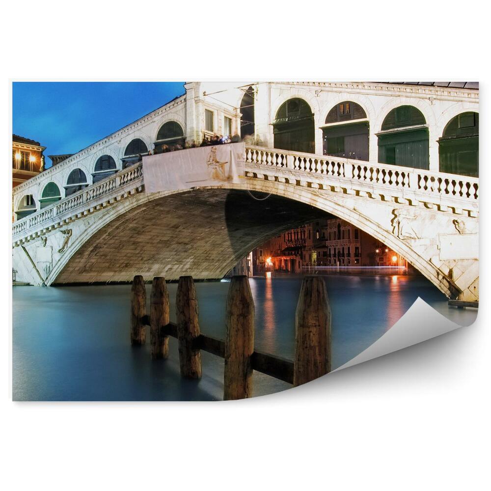 Fototapeta na zeď Benátky most Rialto za soumraku