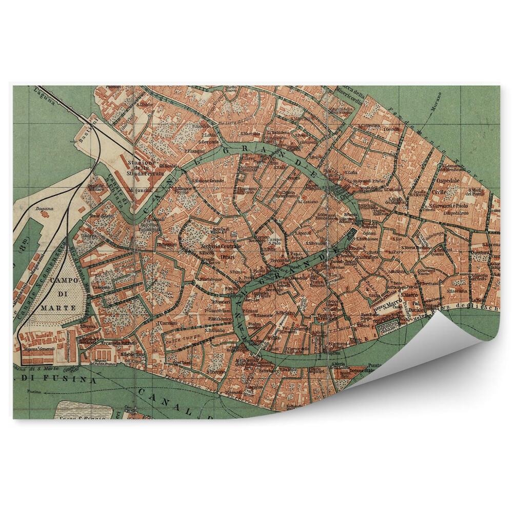 Fototapeta Stará mapa Benátek