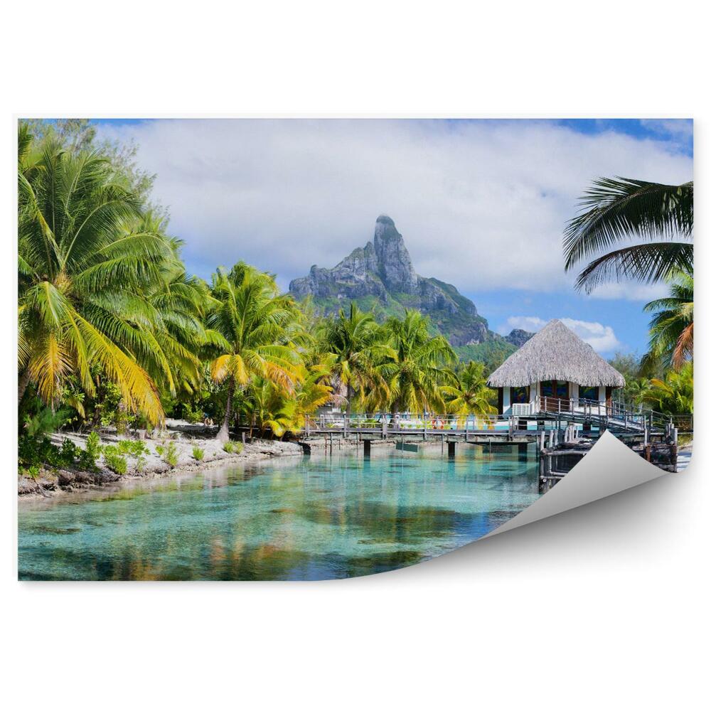 Fototapeta Panorama palem Bora bora