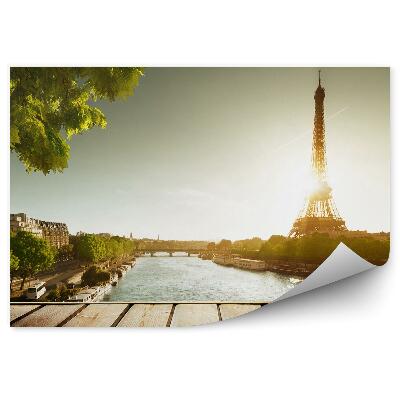 Samolepící fototapeta Šanghaj mrakodrapy výhled na oceán platforma nebe mraky