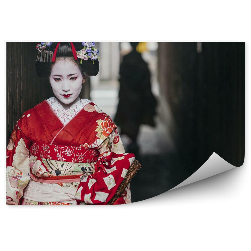 Fototapeta Tunel v chodbě žena gejša kimono