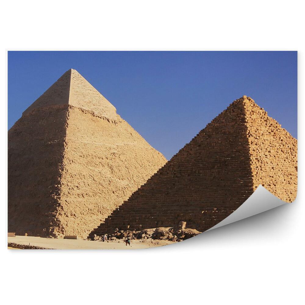 Fototapeta na zeď Velké pyramidy v Gíze turisté písek