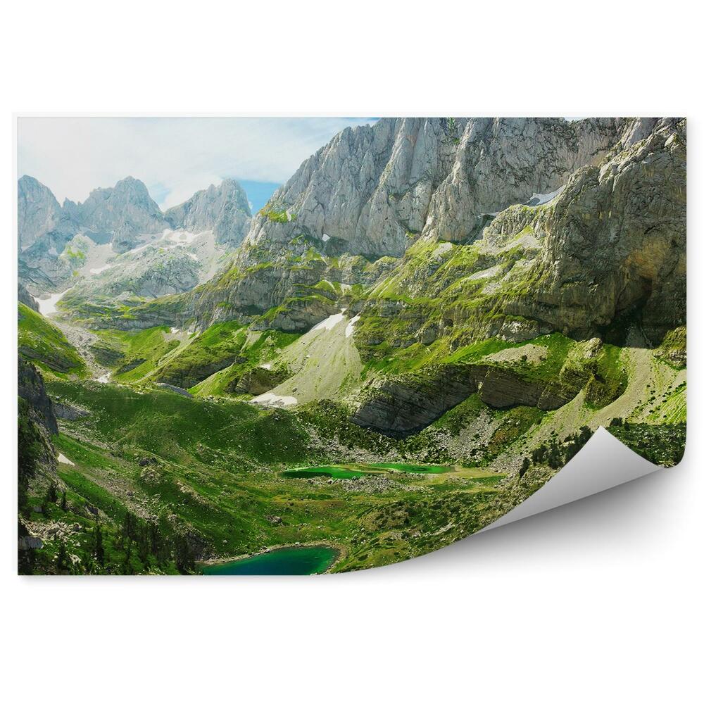 Fototapeta Alpy hory rostliny obloha mraky jezero obloha mraky