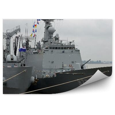 Fototapeta Vojenské lodě přístavní vlajka