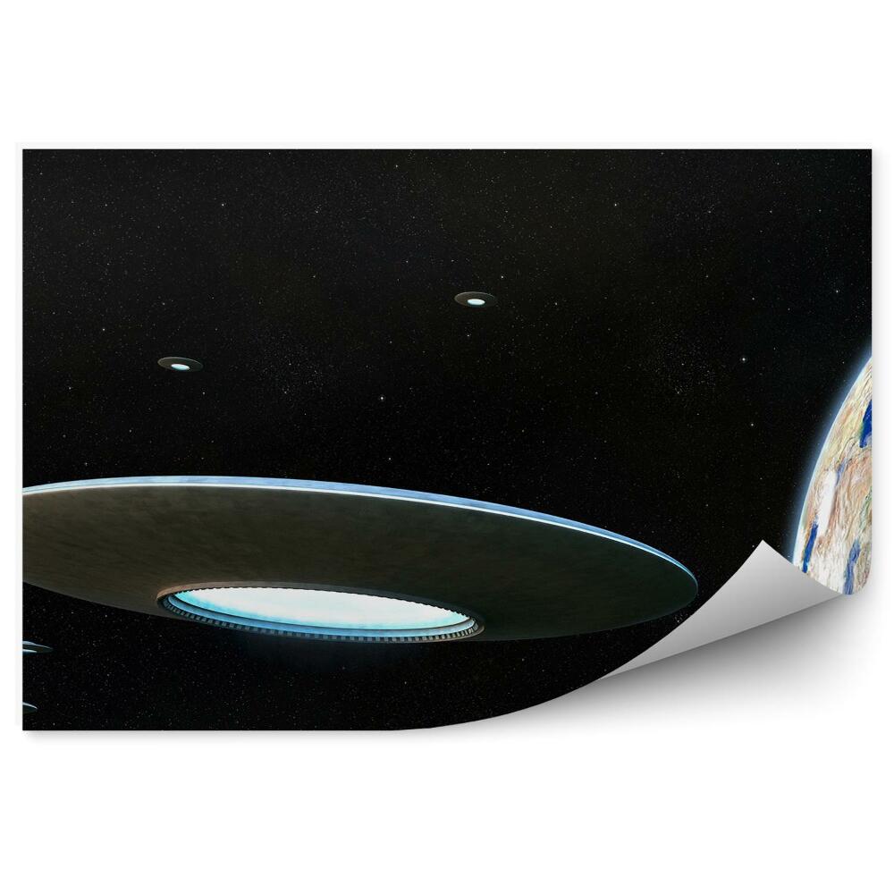 Fototapeta Planeta nebe mraky UFO světla