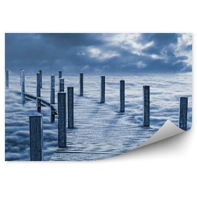 Samolepící fototapeta Mrakodrapy město oceán obloha mraky západ slunce