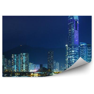 Samolepící tapeta Krakov staré město kostel Panny Marie noc světla