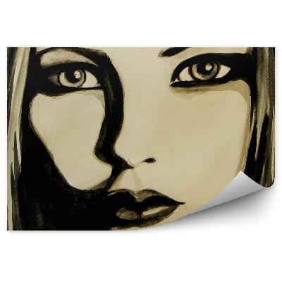 Fototapeta na zeď Dívka obličej portrét malované